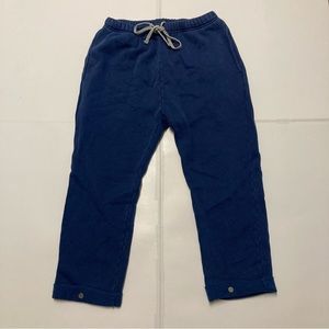 Les Tien Snap-Front Sweatpants Navy Blue Size Small joggers baggy